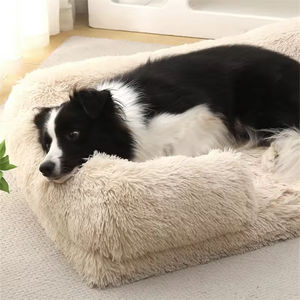 Venta al por mayor de varios colores cama para mascotas de felpa larga extraíble lavable perro sofá invierno engrosamiento cojín para mascota - Product Image 3