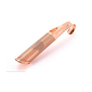 WSY743 Infuseur à thé en vrac en acier inoxydable 304, forme tube, maille fine colorée, avec crochet - Product Image 2