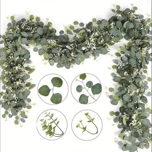 Guirnalda de Hojas de Eucalipto de 30cm-100cm, Verde, Artificial, para Decoración de Bodas, Navidad, Ramo, Plantas, Enredaderas, Accesorios de Fotografía - Product Image 1