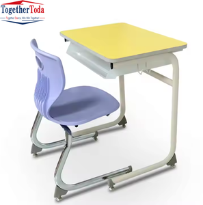 Juego <span class=keywords><strong>de</strong></span> escritorio y sillas para estudiantes, duradero, práctico, resistente, ajustable, moderno, con almacenamiento, ideal para aulas - Product Image 6