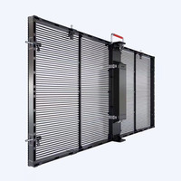 P15.6 P20 P25 P31 Intérieur/Extérieur Écran LED Transparent Vidéo Mur Publicité Grille Rideau De Verre pour Vitrines