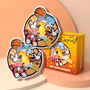 Boîtes de présentation personnalisées de forme spéciale découpées anti-odeur 3.5g 7g 14g Emballage de sac en mylar avec pochette imprimée champignon bonbon BOPP - Product Image 4