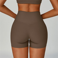 Shorts de sport taille haute pour femme avec logo personnalisé, respirants, pour fitness, cyclisme, entraînement, yoga et course à pied