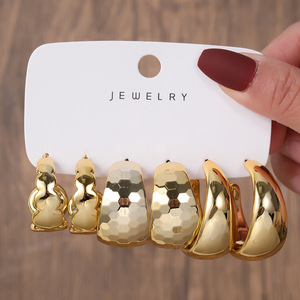 All'ingrosso gioielli donna cina in acrilico Chunky Huggie orecchini all'ingrosso alla rinfusa di moda orecchini - Product Image 3