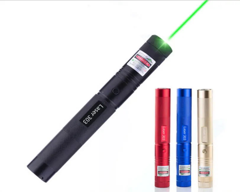532 nm 5mw 녹색 레이저 시력 레이저 303 포인터 강력한 장치 조절 가능한 초점 레이저 펜