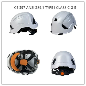 Casco de Seguridad WELTA CE EN 397 ANSI Z89.1 TIPO I CLASE E G C Ajustable con Ranuras, ABS, para Escalada, Trabajo, Rescate, Transpirable, Talla 6 - Product Image 6