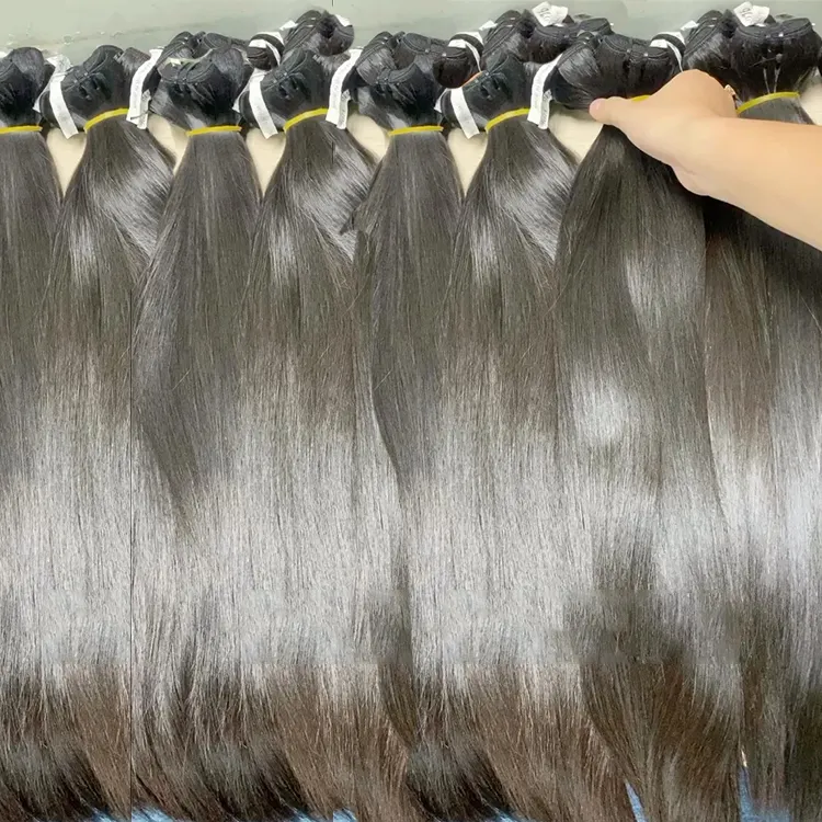 Grosir rambut manusia tidak diproses kutikula rambut manusia berikat-ikat rambut Vietnam mentah