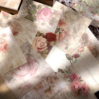 50PCS/PAK Bahan Seri Taman Bunga Retro DIY Notebook Bahan Dasar Kolase 7 Model