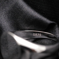Bague signet ovale classique brillante en argent sterling 925, simple et minimaliste, avec logo personnalisé, cadeau de bijoux
