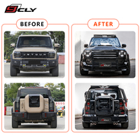Kit carrosserie large CLY Design pour Jetour Traveler Shanhai T-2 Upgrade Star avec capot, feux arrière, spoiler avant, spoiler de toit et spoiler arrière