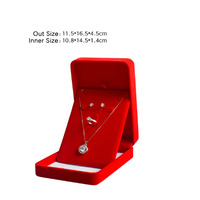 Boîte à bijoux en velours noir rouge de haute qualité pour boucles d'oreilles, cerceaux, bracelet, pendentif, collier et bague