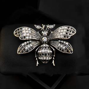 <b>Bee</b> Crystal Men's Brooch Alloy Gold Plated Wedding Engagement Party <b>Gift</b> Multi-function Jewelry Decorative Buckle Pin Cufflinks - Product Image 2