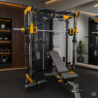 2026 Appareil de musculation multifonction tout-en-un Smith Machine et Power Rack Cage à Squats pour la maison et le studio QS