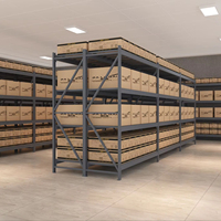 Rack de stockage multicouche en acier RD-33 # Q235 Rack à plusieurs niveaux réglable en poudre à usage moyen pour le fret lourd