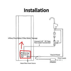 Robinet intelligent en acier inoxydable 304, purificateur d'eau domestique, affichage de la valeur TDS, 1/4\" 3/8\" 24V, écran tactile, filtres à eau intelligents - Product Image 3
