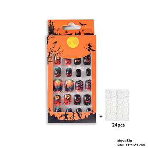 <span class=keywords><strong>Faux</strong></span> <span class=keywords><strong>ongles</strong></span> non toxiques et sûrs pour enfants, autocollants d'art d'ongle pour enfants avec gelée adhésive, 24 pièces - Product Image 6