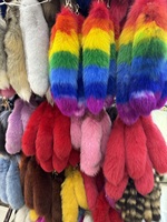 Prix d'usine, vente en gros, personnalisé, haute qualité, grandes queues de renard naturelles et moelleuses, jouets animaux, porte-clés, pendentif de sac, ornement de queue amusant