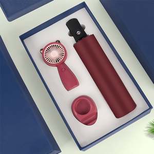 Coffrets cadeaux pour employés d'entreprise et d'activités commerciales : Bouteille d'eau isotherme, tasse à contrôle de température, parapluie - Product Image 1