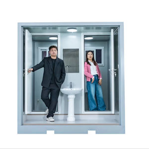 Kit de toilettes préfabriquées modulaires portables modernes Maisons Toilettes préfabriquées Cabine de toilettes publiques Cabine de salle de bain - Product Image 1