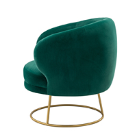 Fauteuil de salon moderne de luxe Laynsino, base en métal, assise confortable, chaise en tissu, fabrication artisanale, respectueuse de l'environnement