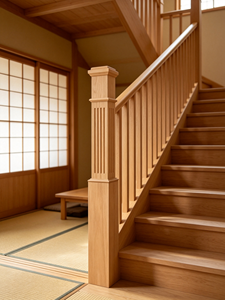 Poteau d'escalier carré cannelé en bois massif, balustre de main courante, fournisseur en gros, fabricant sur mesure, capacité de charge élevée - Product Image 4