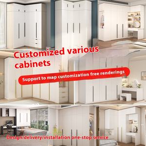 Armoire <span class=keywords><strong>d</strong></span>'angle en forme de L personnalisée pour meubles de maison pour petits appartements et chambres à coucher - Product Image 5