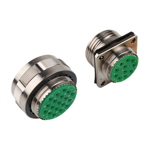 מחברי עיגול מסדרת GJB599 לשימוש תעופתי בייצור אוטומציה, מגע פליז מצופה כסף, IP67/IP68/IP69 - Product Image 2