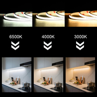 Mini bande LED COB ronde de 5 mm, étanche IP67, DC12V 24V, silicone, 5 m, 400 LED, haute densité, sans points, CRI90 Ra90, 10 mm, 20 mm, découpable