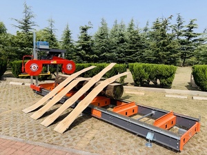 Scierie à moteur à essence RIMA 36 pouces Portable | Coupe-bois à <span class=keywords><strong>bande</strong></span> horizontale 91cm de coupe, équipement de remorque pour le traitement des grumes - Product Image 6