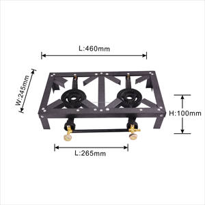 C02B Poêle à flamme <span class=keywords><strong>en</strong></span> acier à <span class=keywords><strong>angle</strong></span> <span class=keywords><strong>de</strong></span> table <span class=keywords><strong>de</strong></span> <span class=keywords><strong>cuisson</strong></span> à gaz <span class=keywords><strong>en</strong></span> fonte à 2 brûleurs pour le camping Classe énergétique pour l'extérieur Hôtel Ménage - Product Image 6