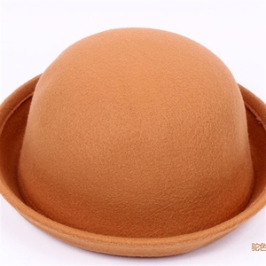 Cappelli Piccoli Rotondi in Lana Stile <span class=keywords><strong>Chaplin</strong></span> Coreano Autunno-Inverno, Cappelli a Cupola Retrò Britannici per Uomo e Donna - Product Image 1