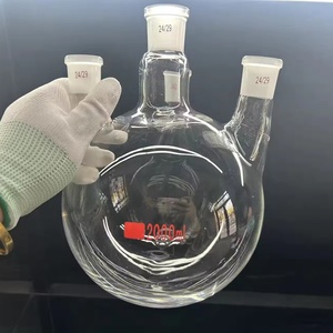 Bình Thạch Anh Trong Suốt Đánh Bóng Chất Lượng Cao Để Thử Nghiệm Bình Thạch Anh Phòng Thí Nghiệm Chất Lượng Cao Bình Đáy Tròn - Product Image 1