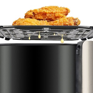 Freidora de aire eléctrica moderna de 5,5 litros, cuadrada sartén antiadherente, aparato de cocina caliente para uso doméstico en idioma operativo francés - Product Image 4