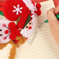Stylo Gel Bleu O&Q en Gros pour Noël, Fleur en Caoutchouc, 0,5 mm, Mignon Père Noël, Renne, Bonhomme de Neige, Logo Personnalisé, Cadeau Promotionnel, Bureau