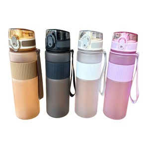 Frosted Travel Water <b>Bottle</b> 530ml Pop-<b>Up</b> Lid Portable Outdoor Sports Student Plastic Cup - Product Image 5