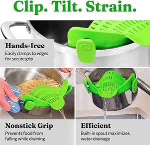 Passoire à pâtes en silicone, outil de cuisine pour égoutter les liquides en surplus, vente en gros - Product Image 2