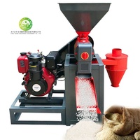 Nouvelle machine à polir et à moudre le riz de type mini, alimentée par moteur, 7,5 kW, 380 V, haute efficacité / Moulin à riz combiné automatique