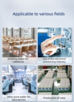 Machine de traitement de l'eau en acier inoxydable 4T/H, filtration à membrane RO bi-étage, garantie 1 an pour l'eau ultra-pure des usines électroniques