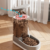 Comedero y Bebedero Automático para Perros y Gatos, Estación de Alimentación por Gravedad con Doble Tazón, Sistema de Autoabastecimiento sin Electricidad