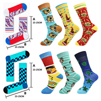 Chaussettes personnalisées pour femmes, motif dessin animé, style vintage, fantaisie, animaux amusants, vente en gros, chaussettes unisexes – Offre Spéciale