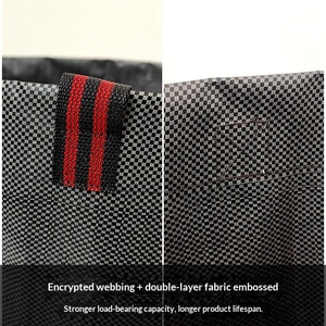 ถุงเก็บใบไม้ในสวนแบบหนาเคลือบ PP กันน้ำ ถุงใส่ขยะสำหรับปุ๋ยหมัก สีเทา-ดำ - Product Image 2