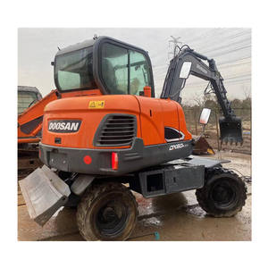 Miniexcavadora de ruedas Doosan Dx60W Doosan usada, excavadora móvil hidráulica Dx60W de 6 toneladas Doosan de segunda mano en stock - Product Image 2