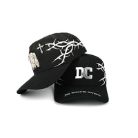 Casquettes G5 de haute qualité personnalisées en gros, casquette à 5 panneaux en daim noir, casquette de sport tendance, casquettes de baseball ajustables avec logo brodé
