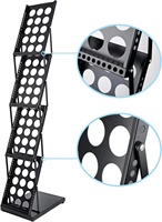 Support d'affichage pliable A4 en alliage d'aluminium, fer argenté noir sur mesure, présentoir pour magazines et affiches, étagère pour livres
