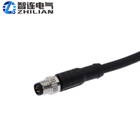 Conector Circular Automotriz de 5 Pines, Macho M12, Acero Inoxidable, Impermeable IP67, con Conector USB