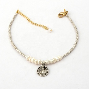 Bijoux empilables en pierres précieuses onyx vert perlé bracelet réglable bijoux élégant chaîne fermeture bracelet cadeaux minimalistes - Product Image 3