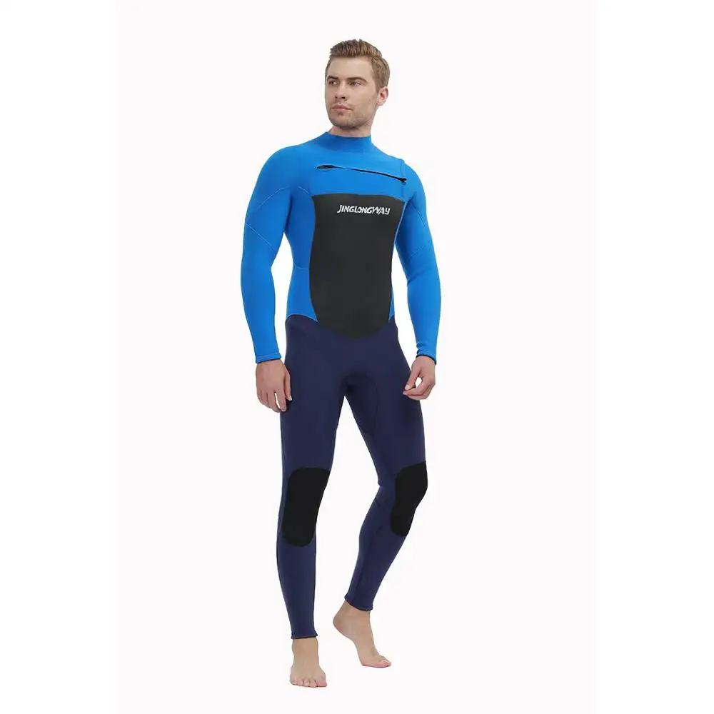 Üretici toptan yüksek kalite süper streç neopren göğüs zip sörf kıyafeti erkek tam vücut dalış giysisi