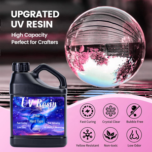 Kit de résine UV améliorée 10g-1000g Fournitures de résine UV dure transparente Colle activée prémélangée Matériau de fabrication artisanale à durcissement rapide - Product Image 2