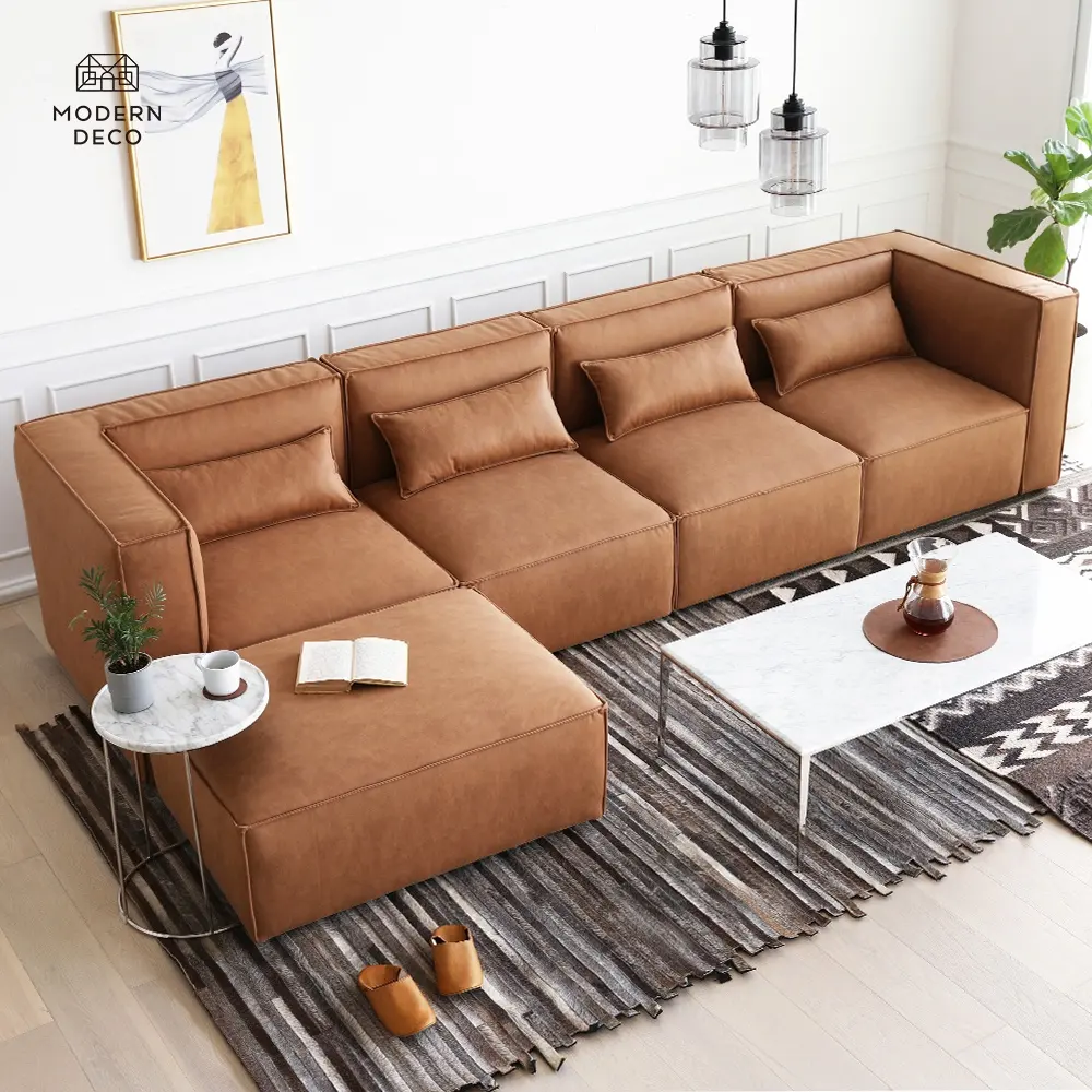 Produsen terverifikasi laris sofa HN-025 set ruang tamu besar kain lantai sofa modular pembagi