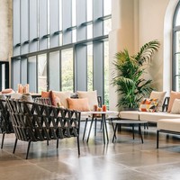 Ensemble de canapés en rotin minimaliste moderne pour l'extérieur, chaises en osier imperméables pour patio, balcon, jardin, terrasse, villas